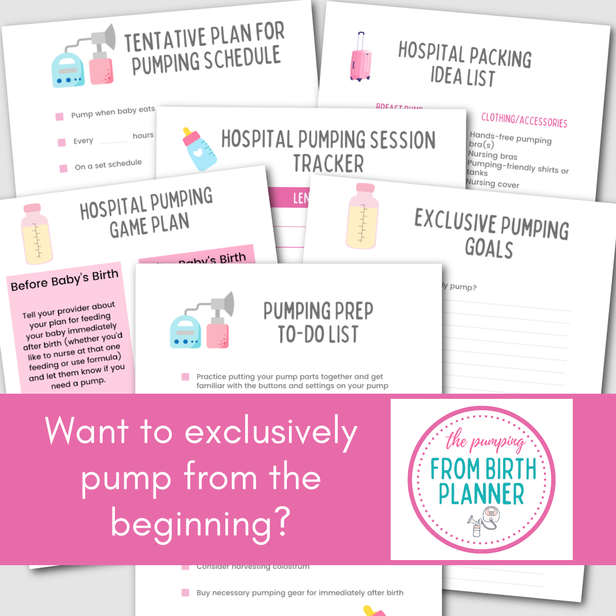 Pumping from Birth Planner